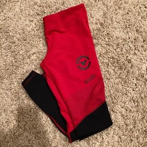 Red virus brand athletic leggings